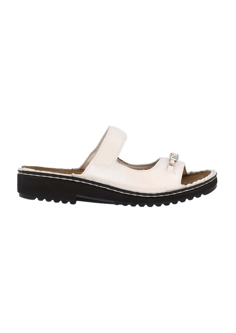 Naot Johanna Slide Sandal In Pearl White