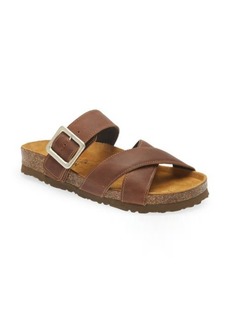 Naot Chicago Crossband Leather Footbed Sandal in Saddle Brown Leather at Nordstrom