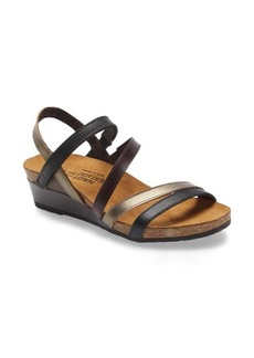 Naot Hero Strappy Wedge Sandal in Black Multicolor Leather at Nordstrom