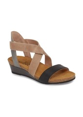 Naot Vixen Wedge Sandal in Oily Coal Leather at Nordstrom