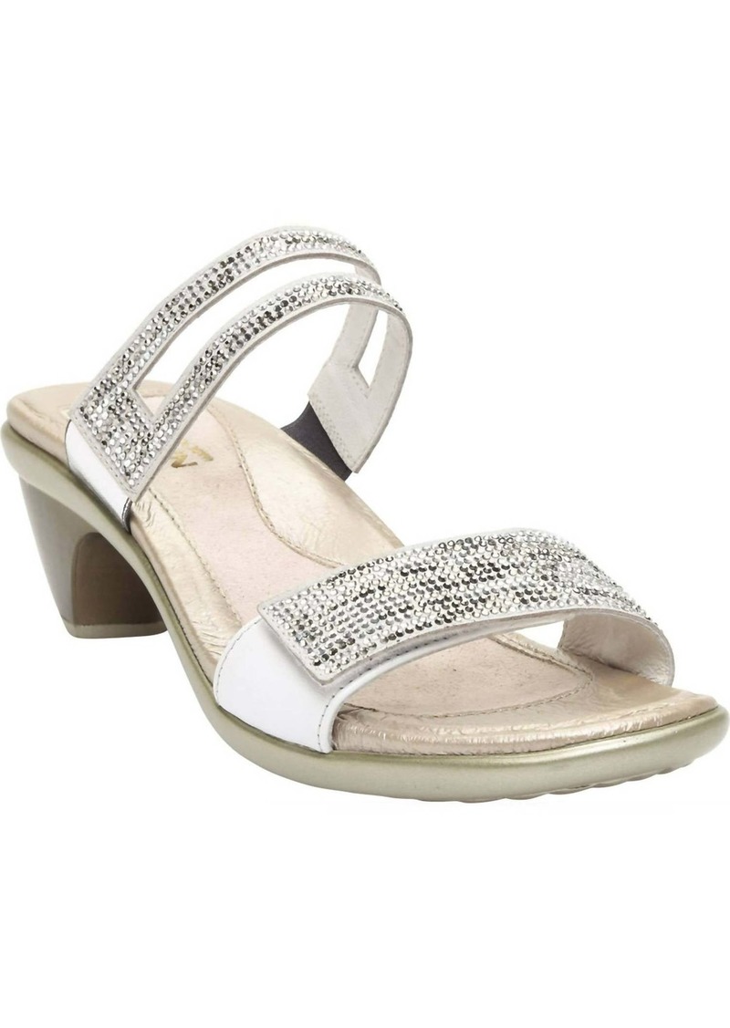 Naot Temper Slide Sandal In White Pearl Leather/white Mult