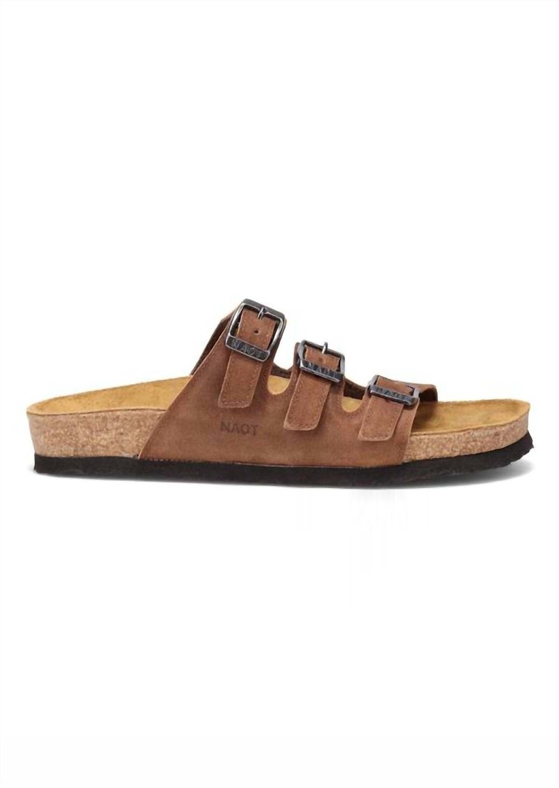 Naot Women's Austin Sandal In Antique Brown Suede