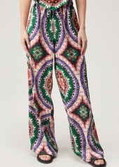 NASTY GAL Boho Print Wide Leg Satin Pants