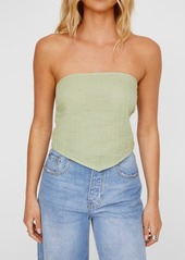 NASTY GAL Casual Triangle Hem Tie Back Strapless Top