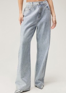 NASTY GAL Embellished Relaxed Wide Leg Jeans