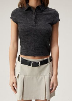 NASTY GAL Fitted Crop Polo