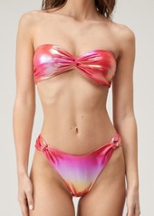 NASTY GAL Metallic Ombré Bandeau Two-Piece Swimsuit