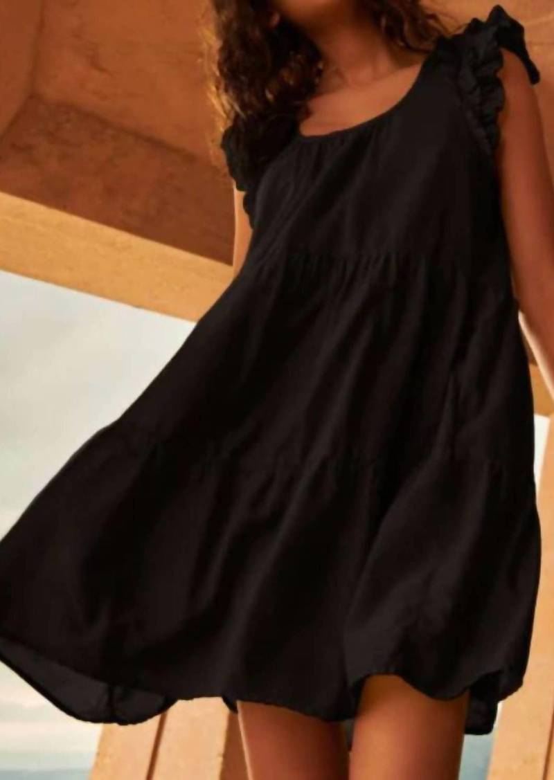Nation Ltd. . Luella Tiered Mini Dress In Black