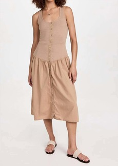 Nation Ltd. Carrie Romantic Sundress In Cafe Au Lait