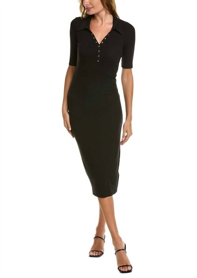 Nation Ltd. Dionne Snap Dress In Jet Black