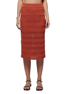 Nation Ltd. Driana Crochet Midi Skirt In Ginger