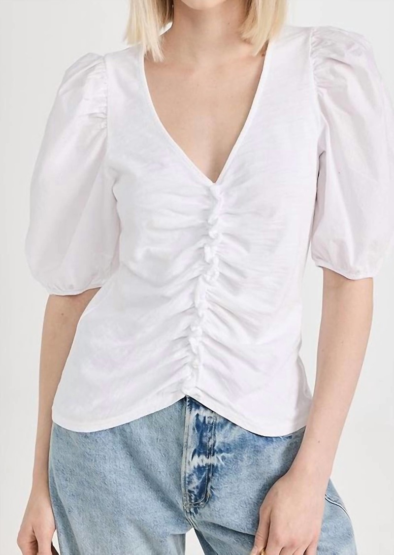 Nation Ltd. Giada Gathered Top In Optic White