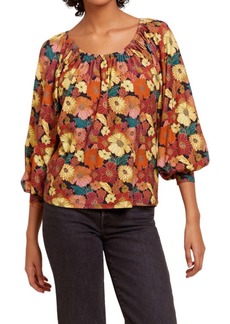 Nation Ltd. Hope Fancy Long Sleeve Off Shoulder Top In Kimono