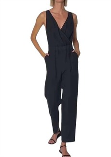 Nation Ltd. Kiara V Neck Jumpsuit In Jet Black