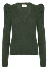 Nation Ltd. Lara Puff Shoulder Sweater In Stoned Moss