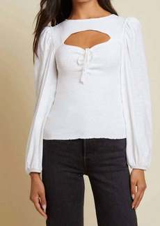 Nation Ltd. Leilani Romantic Cut Out Tee In White
