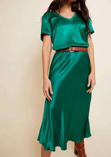 Nation Ltd. Mabel Bias Skirt In Emerald