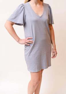 Nation Ltd. Mallory Flutter Sleeve T-Shirt Dress In Light Purple