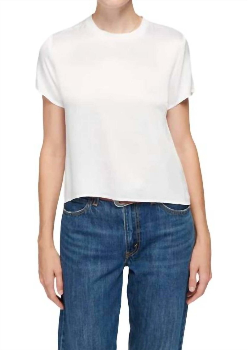 Nation Ltd. Marie Boxy Crop Top In White