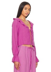 Nation Ltd. Nation LTD Camila Ruffle Tie Front Top