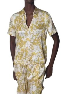 Nation Ltd. Odin Button Up Shirt In Gold Botanical Floral