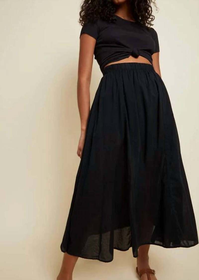 Nation Ltd. Petra Gored Maxi Skirt In Black