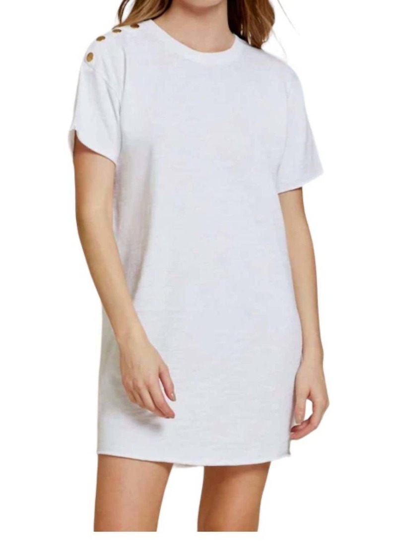 Nation Ltd. Rowan Short Sleeve Dress In White