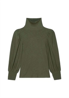 Nation Ltd. Sawyer Turtleneck Top In Stoned Moss