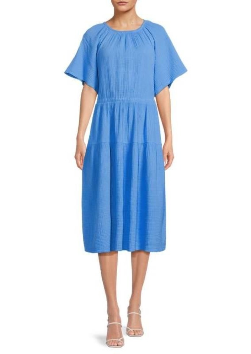 Nation Ltd. Soon Textured Tiered Midi Dress