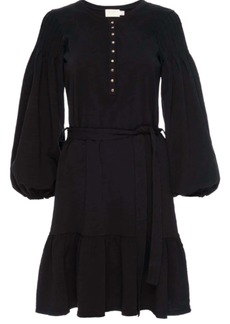 Nation Ltd. Talli Flounce Mini Dress In Jet Black
