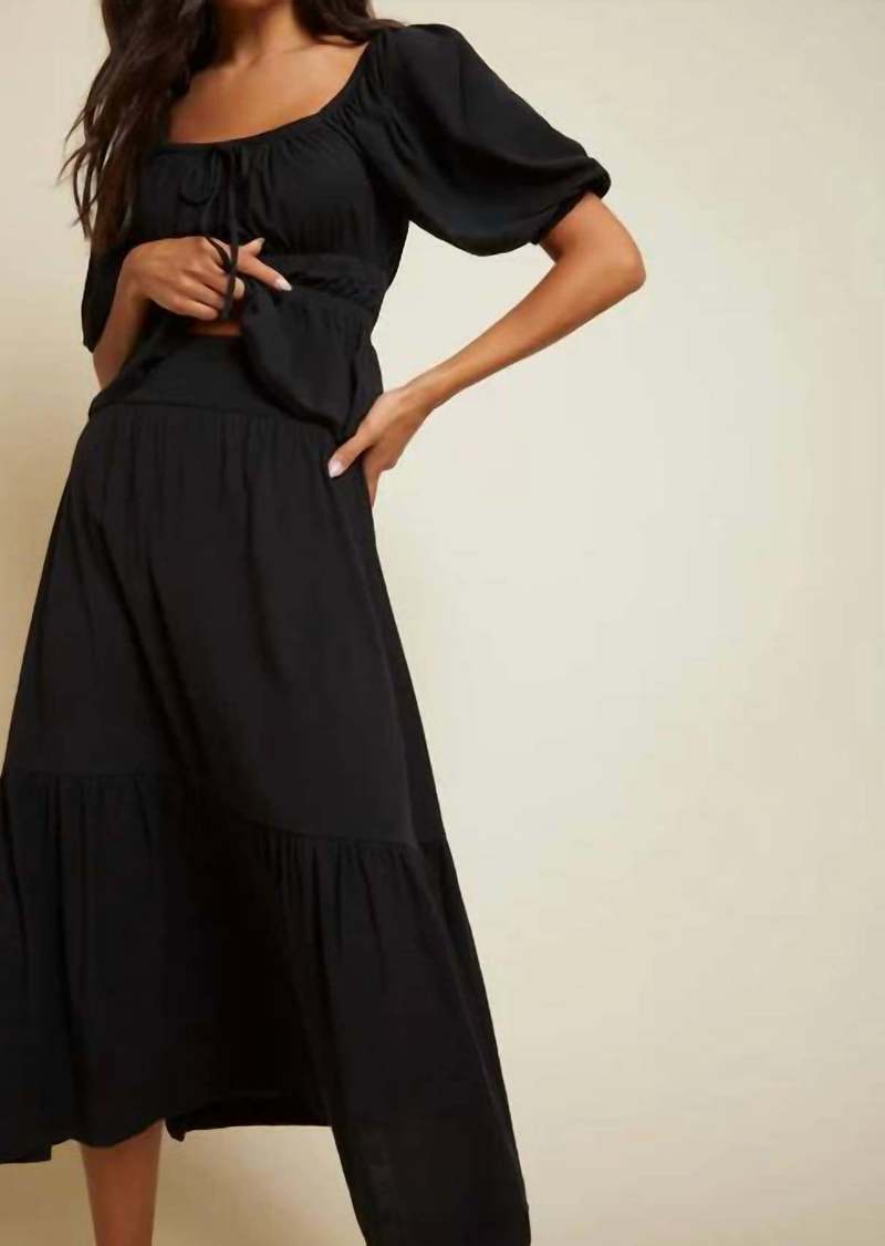 Nation Ltd. Yasmine Midi Skirt In Black