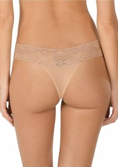 Natori Bliss Perfection Lace Trim One Size Thong 6-Pack