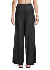 Natori Cotton Silk Voile Wide-Leg Pants