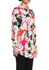 Natori Cressida Printed Silk Twill Tunic Shirt