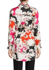 Natori Cressida Printed Silk Twill Tunic Shirt