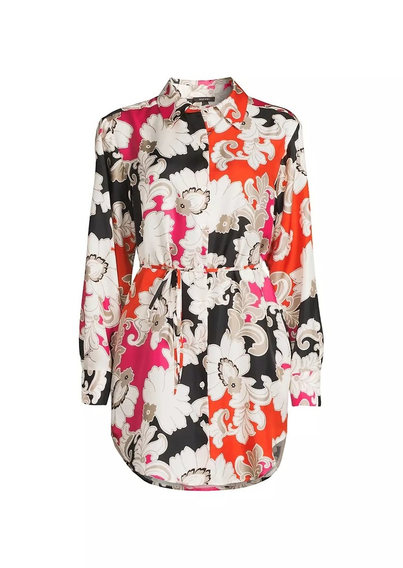 Natori Cressida Printed Silk Twill Tunic Shirt