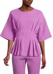 Natori Crinkle Pleated Cotton Top