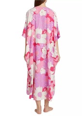 Natori Croisette Abstract Floral Cover-Up Caftan