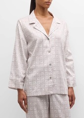 Natori Cropped Infinity-Print Cotton Pajama Set