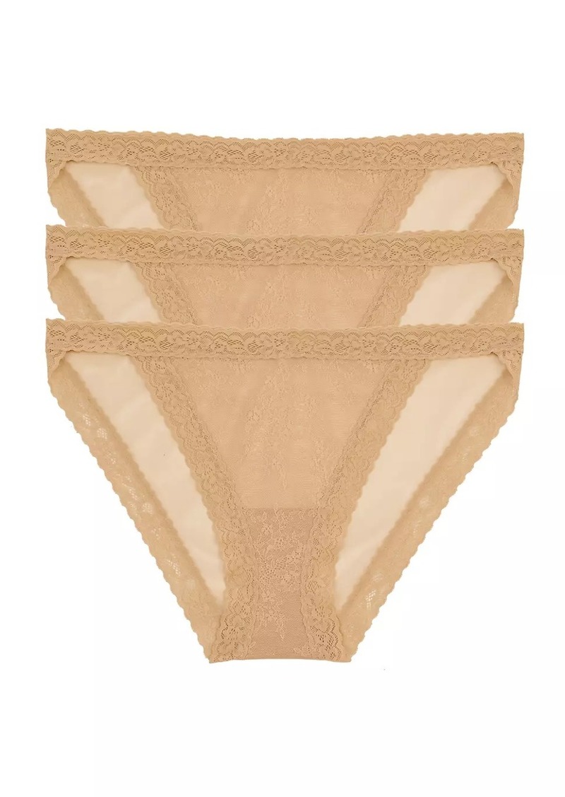 Natori Escape Front Lace String Bikini Panty 3-Pack