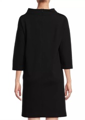 Natori Funnel-Neck Shift Minidress