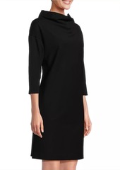 Natori Funnel-Neck Shift Minidress