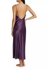 Natori Glamour Satin Slip Midi-Dress