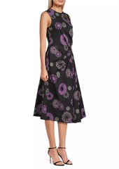 Natori Ikiagi Geometric Cotton-Silk Sleeveless Midi-Dress