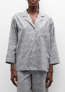 Natori Infinity-Print Cotton Flannel Pajama Set