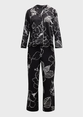 Natori Juliette Cropped Floral-Print Pajama Set