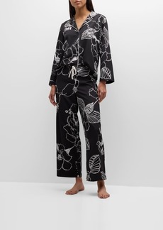 Natori Juliette Cropped Floral-Print Pajama Set