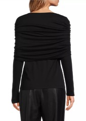 Natori Layering Jersey Ruched Top