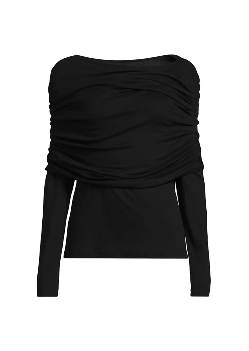 Natori Layering Jersey Ruched Top