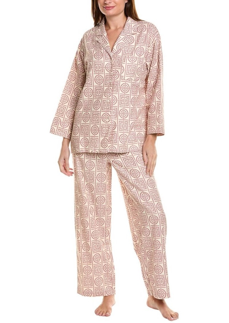 Natori 2pc Flannel Infinity Notch Pajama Pant Set